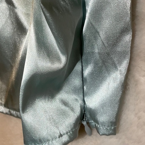 Blue Satin XS Crop Top Haute Monde - Picture 3 of 4